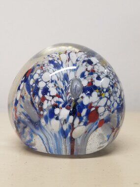 Vintage Hand-Blown Art Glass Small Paperweight